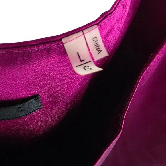 Elie Tahari Office Siren Silk Blend Tank Top Blouse S Magenta Purple Draped - Picture 9 of 13